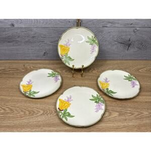 Vintage Franciscan California Pottery Poppy Pattern Bread Plates 6-1/4”~Set Of 3